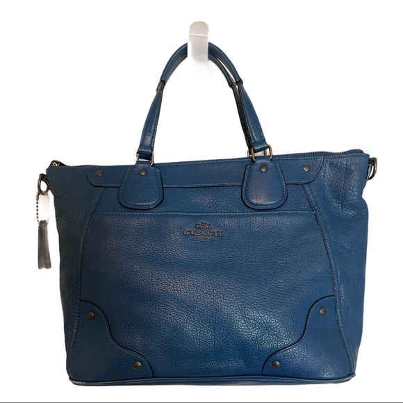Coach Handbags - Coach Mickie Full Grain Leather Satchel Handbag
